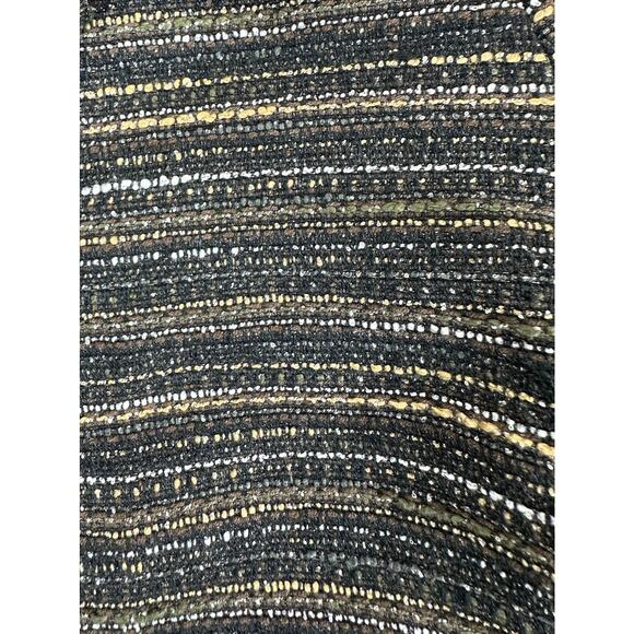 Chicos 3-Button Blazer Jacker Size 2 or 12 Large Black Olive Variegated Tweed - Picture 5 of 7